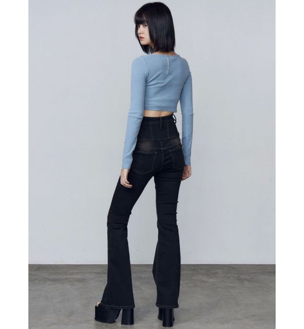 EMODA「クロスクロップフィットトップ」|Tシャツ・カットソー|