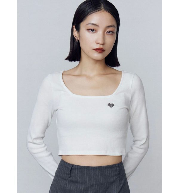 EMODA「クロスクロップフィットトップ」|Tシャツ・カットソー|