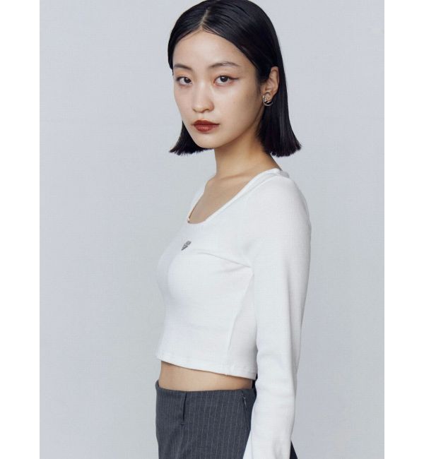 EMODA「クロスクロップフィットトップ」|Tシャツ・カットソー|