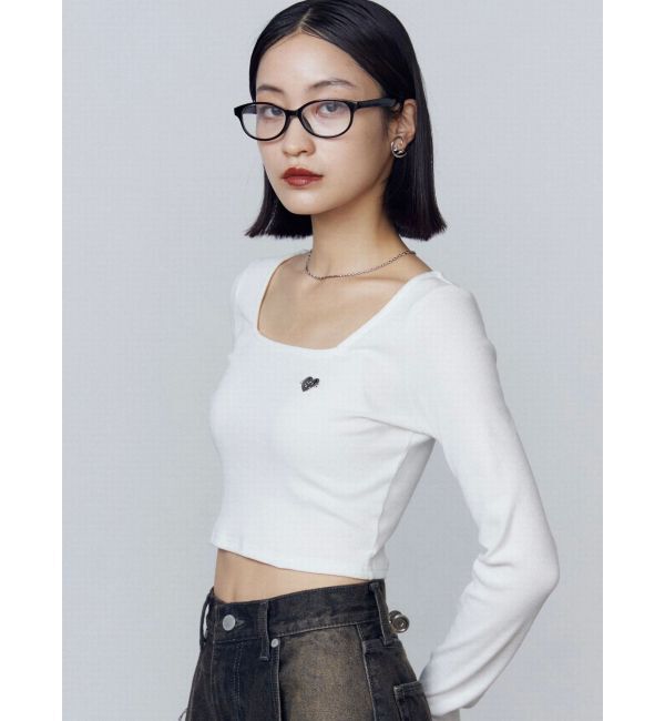 EMODA「クロスクロップフィットトップ」|Tシャツ・カットソー|