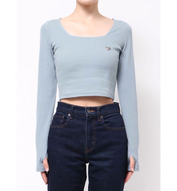 EMODA「クロスクロップフィットトップ」|Tシャツ・カットソー|