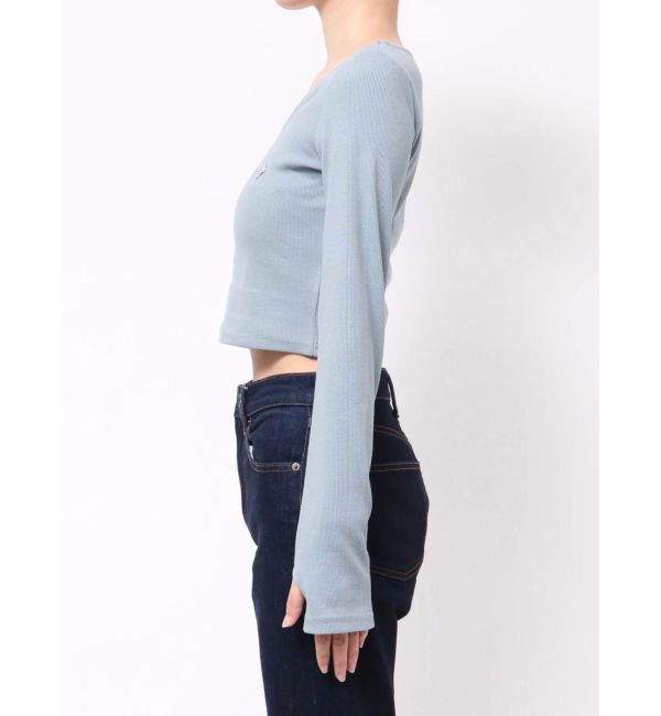 EMODA「クロスクロップフィットトップ」|Tシャツ・カットソー|