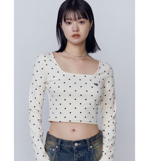 EMODA「クロスクロップフィットトップ」|Tシャツ・カットソー|