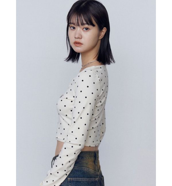 EMODA「クロスクロップフィットトップ」|Tシャツ・カットソー|