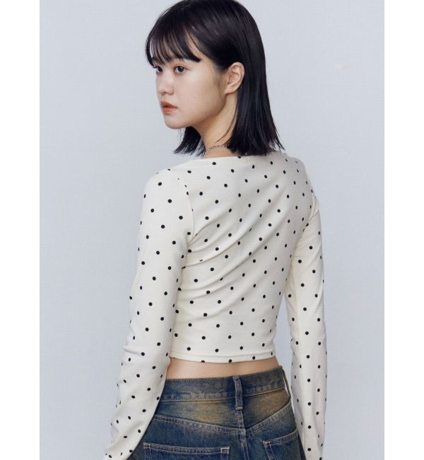 EMODA「クロスクロップフィットトップ」|Tシャツ・カットソー|