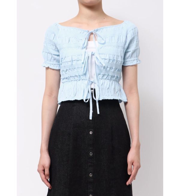 MERCURYDUO「ポコポコラメリブニット」|ニット・セーター|アイスブルー