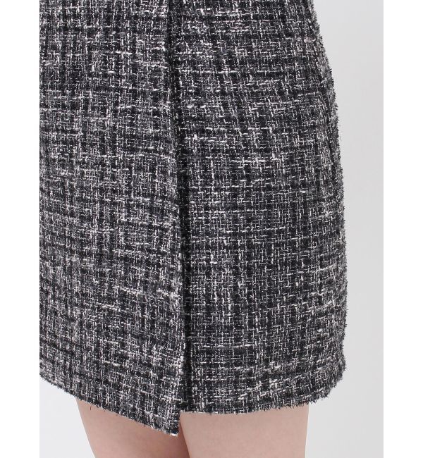 MURUA「ハイウエストツイードジャンパースカート」|ワンピース|