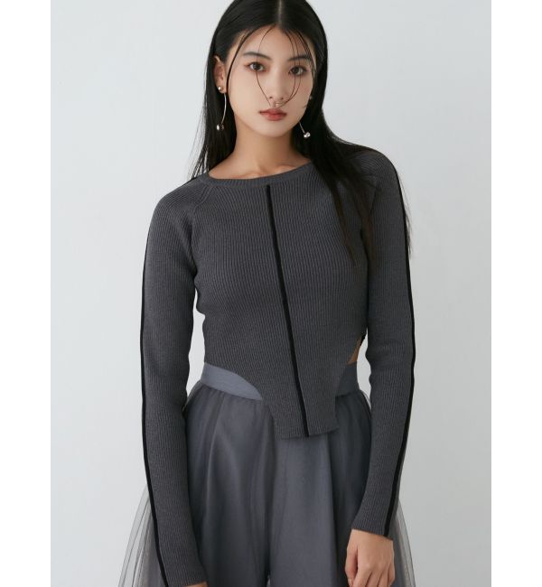 MURUA「レオタードラインラメニット」|ニット・セーター|グレー