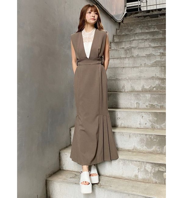 MURUA「サイドタックジャンパースカート」|ワンピース|