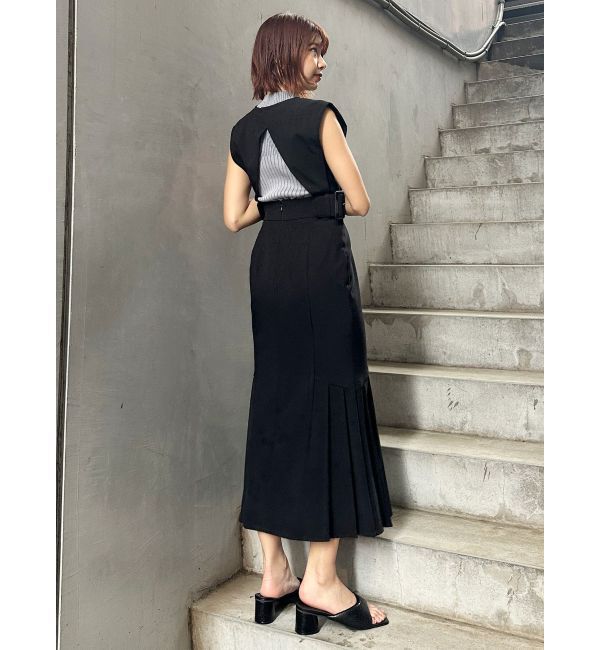 MURUA「サイドタックジャンパースカート」|ワンピース|