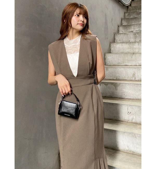 MURUA「サイドタックジャンパースカート」|ワンピース|