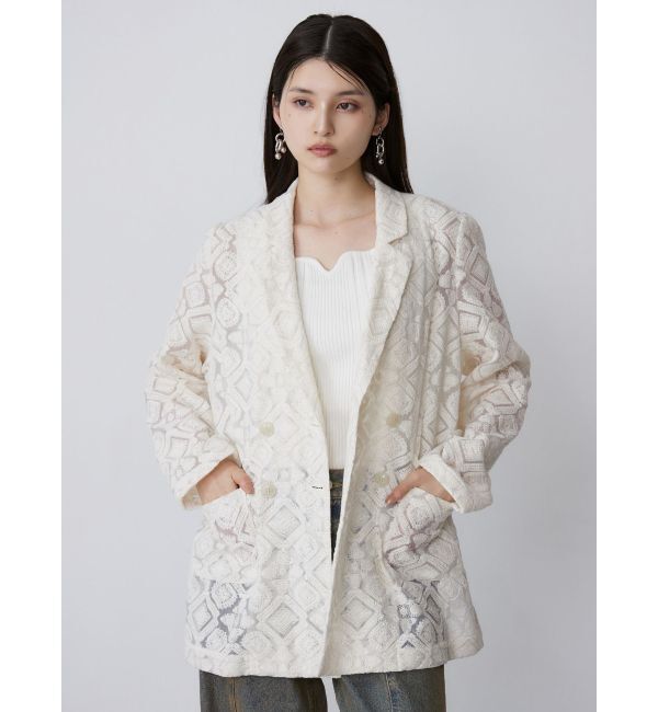 MURUA「レースシアージャケット【セットアップ着用可】【WEB限定】」|テーラードジャケット|