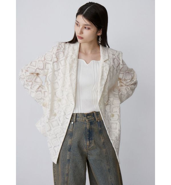MURUA「レースシアージャケット【セットアップ着用可】【WEB限定】」|テーラードジャケット|