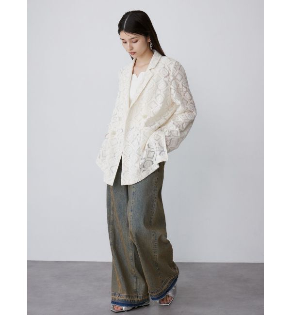 MURUA「レースシアージャケット【セットアップ着用可】【WEB限定】」|テーラードジャケット|