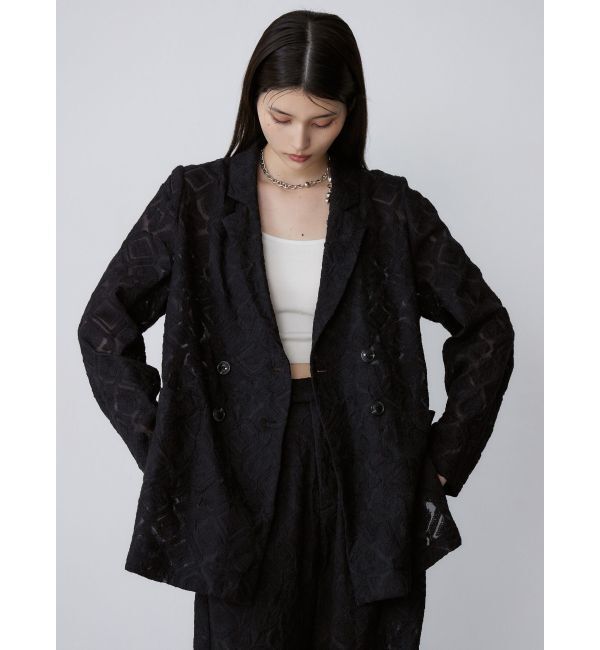 MURUA「レースシアージャケット【セットアップ着用可】【WEB限定】」|テーラードジャケット|