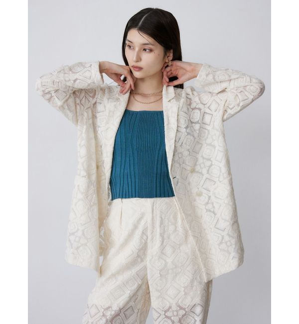 MURUA「レースシアージャケット【セットアップ着用可】【WEB限定】」|テーラードジャケット|