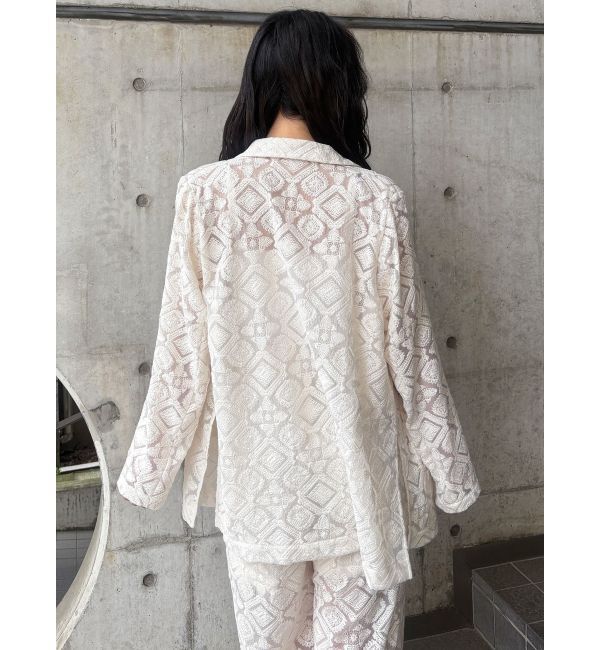 MURUA「レースシアージャケット【セットアップ着用可】【WEB限定】」|テーラードジャケット|
