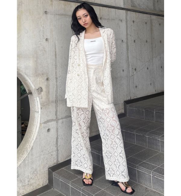 MURUA「レースシアージャケット【セットアップ着用可】【WEB限定】」|テーラードジャケット|