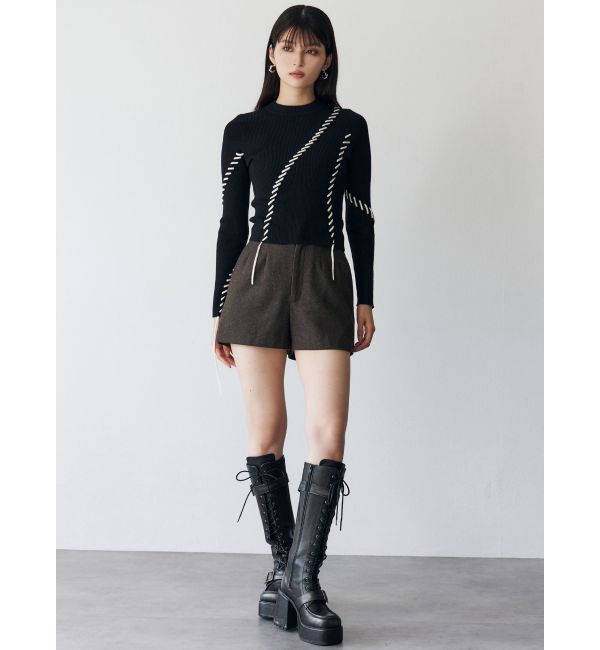 MURUA「レースアップベルトロングブーツ」|ロングブーツ|