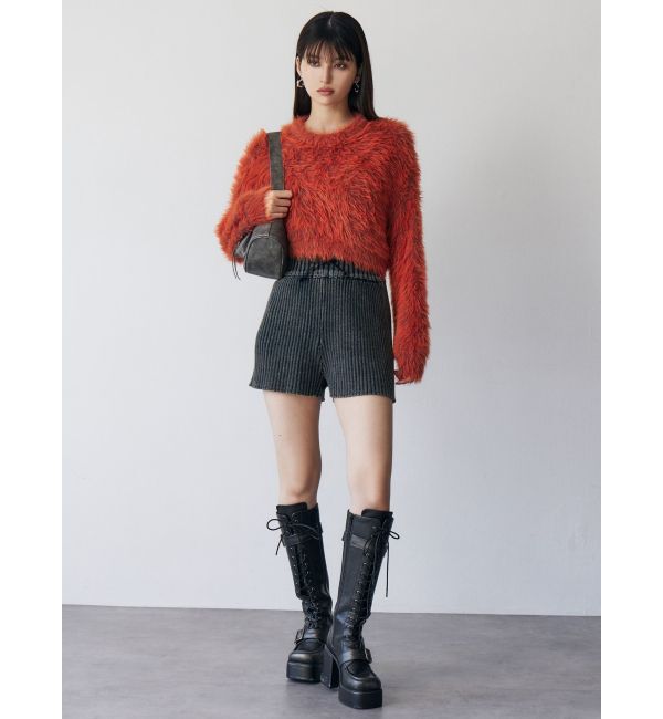 MURUA「レースアップベルトロングブーツ」|ロングブーツ|