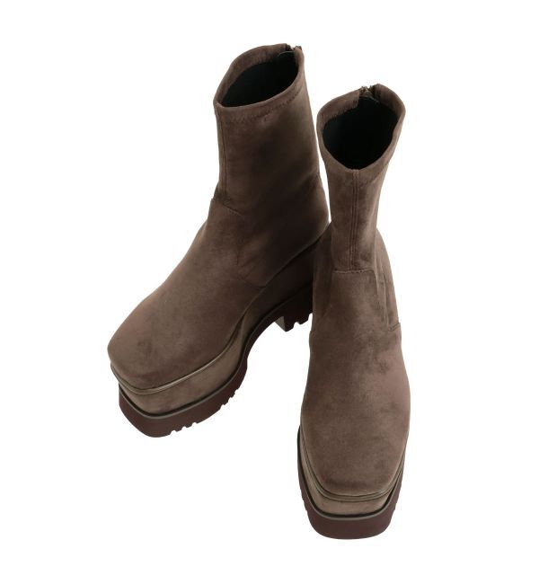 MURUA「プラットフォームスウェードブーツ」|ロングブーツ|