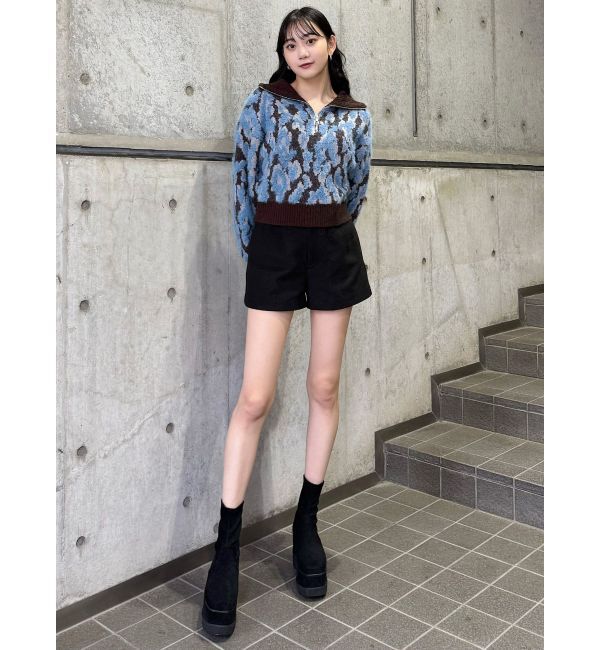 MURUA「プラットフォームスウェードブーツ」|ロングブーツ|