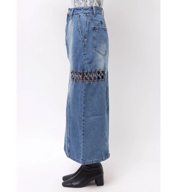 MURUA「ツイストレースアップデニムスカート」|スカート|