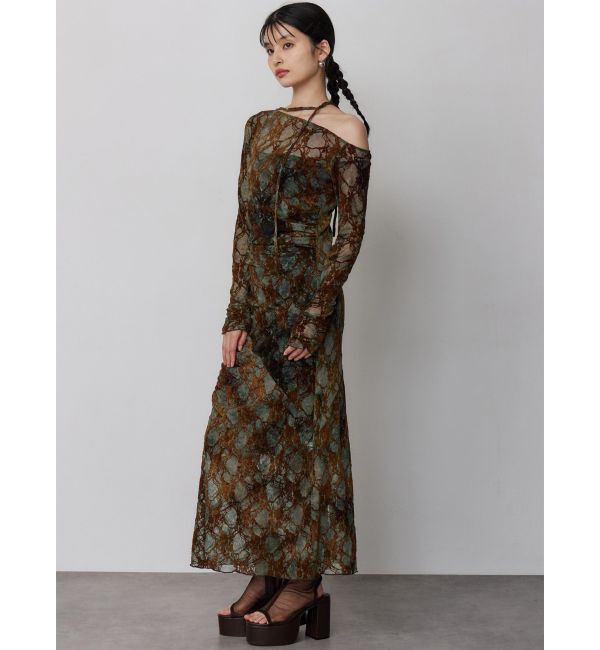 MURUA「フロッキーフラワーシアーワンピース」|ワンピース|