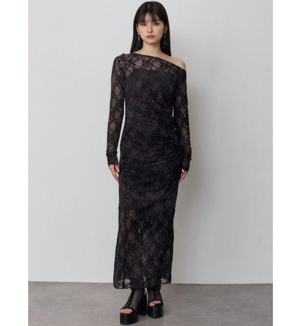 MURUA「フロッキーフラワーシアーワンピース」|ワンピース|