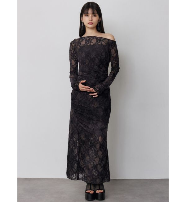 MURUA「フロッキーフラワーシアーワンピース」|ワンピース|