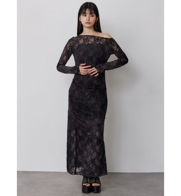 MURUA「フロッキーフラワーシアーワンピース」|ワンピース|