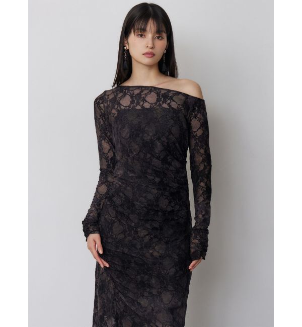 MURUA「フロッキーフラワーシアーワンピース」|ワンピース|