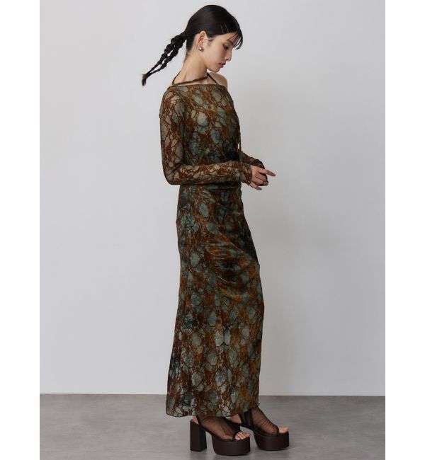 MURUA「フロッキーフラワーシアーワンピース」|ワンピース|