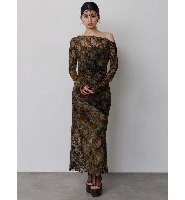 MURUA「フロッキーフラワーシアーワンピース」|ワンピース|