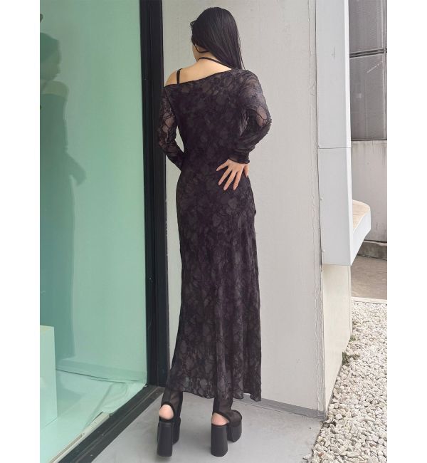 MURUA「フロッキーフラワーシアーワンピース」|ワンピース|