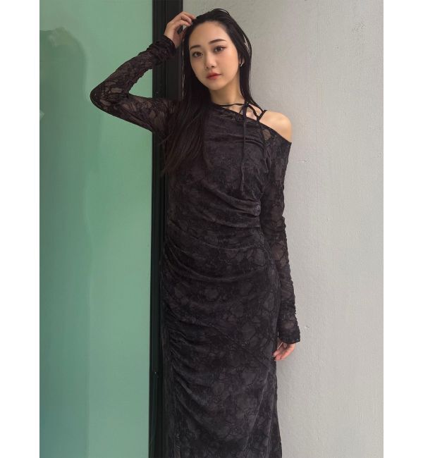 MURUA「フロッキーフラワーシアーワンピース」|ワンピース|