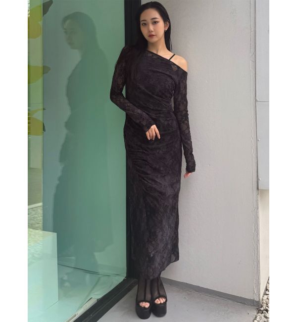 MURUA「フロッキーフラワーシアーワンピース」|ワンピース|