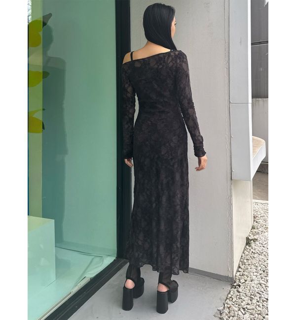 MURUA「フロッキーフラワーシアーワンピース」|ワンピース|