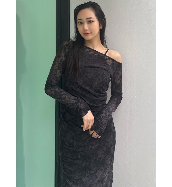 MURUA「フロッキーフラワーシアーワンピース」|ワンピース|