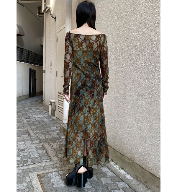 MURUA「フロッキーフラワーシアーワンピース」|ワンピース|