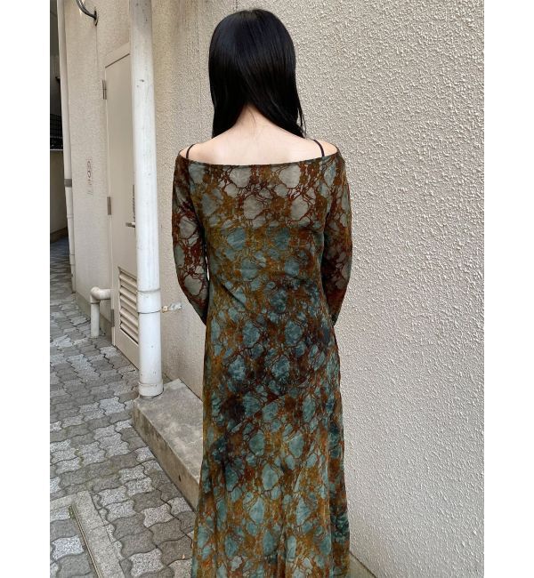 MURUA「フロッキーフラワーシアーワンピース」|ワンピース|