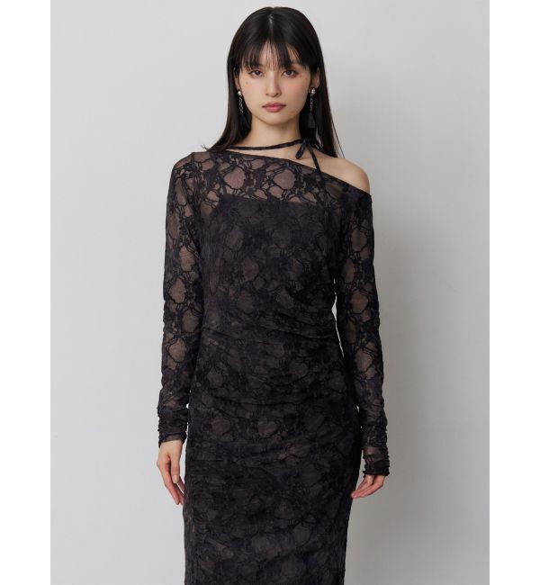 MURUA「フロッキーフラワーシアーワンピース」|ワンピース|