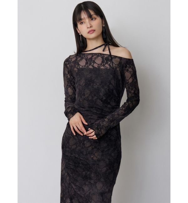 MURUA「フロッキーフラワーシアーワンピース」|ワンピース|