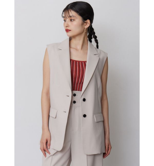 MURUA「【セットアップ対応】サイドオープントテーラードジレ」|ベスト・ジレ|
