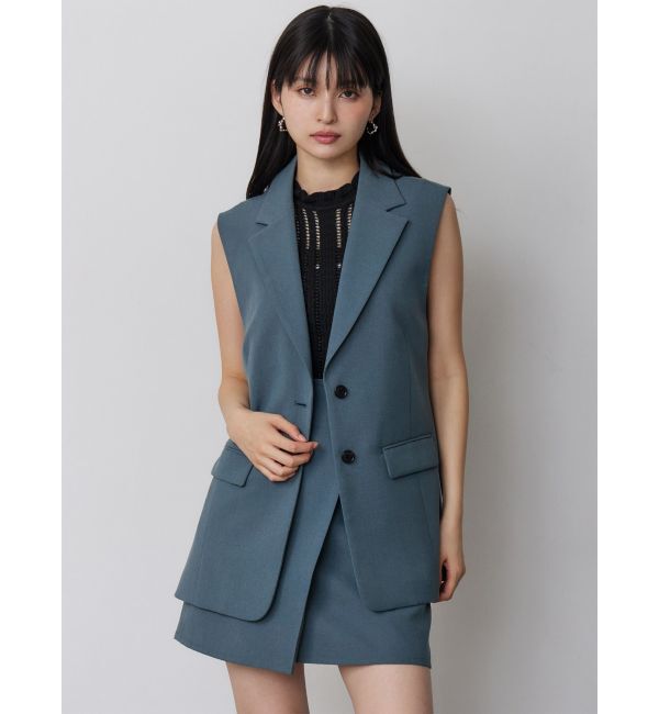 MURUA「【セットアップ対応】サイドオープントテーラードジレ」|ベスト・ジレ|