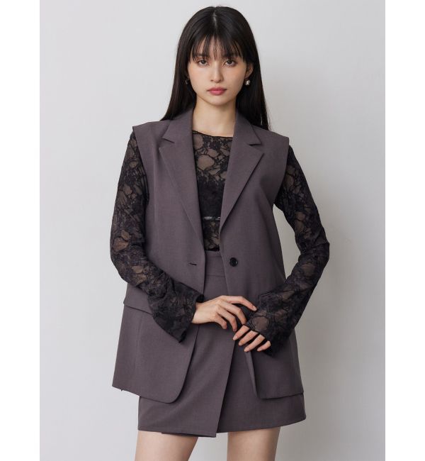 MURUA「【セットアップ対応】サイドオープントテーラードジレ」|ベスト・ジレ|