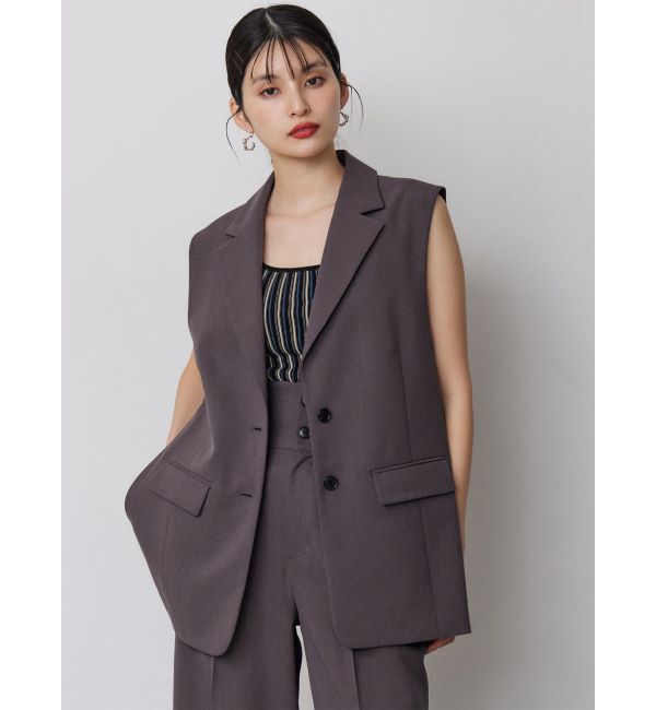 MURUA「【セットアップ対応】サイドオープントテーラードジレ」|ベスト・ジレ|