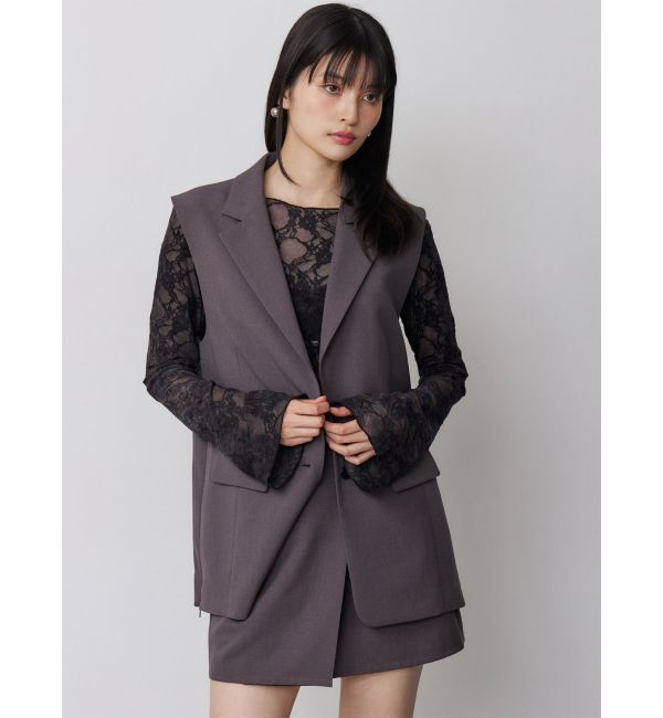 MURUA「【セットアップ対応】サイドオープントテーラードジレ」|ベスト・ジレ|