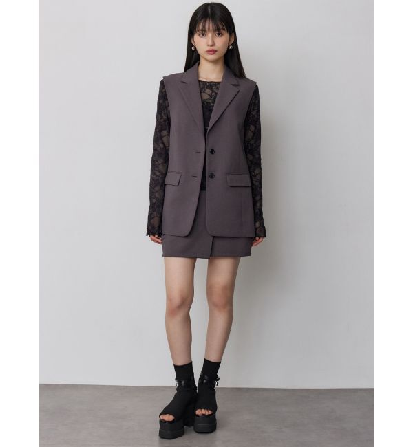 MURUA「【セットアップ対応】サイドオープントテーラードジレ」|ベスト・ジレ|