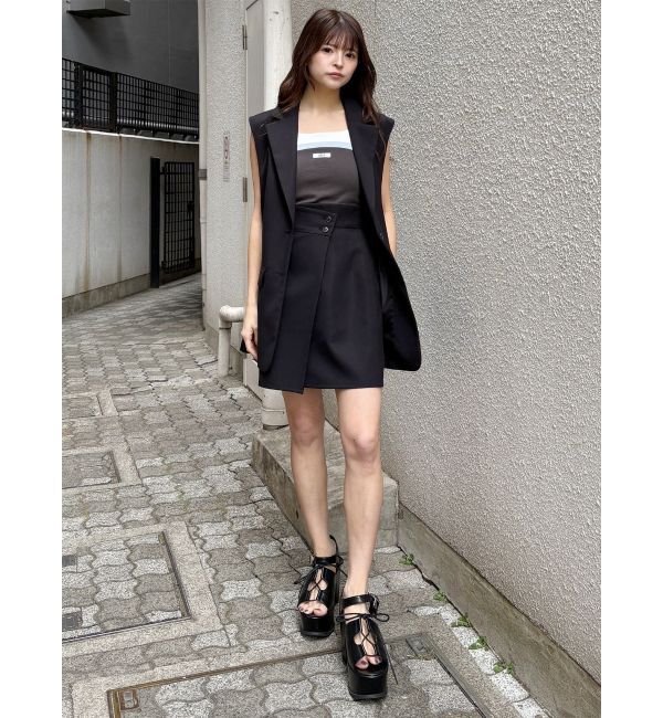 MURUA「【セットアップ対応】サイドオープントテーラードジレ」|ベスト・ジレ|